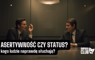 dwie osoby pokazujące ciałem asertywność i status