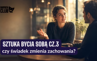 Kobieta i mężczyzna przy stoliku w kawiarni — jak być sobą przy ludziach, gdy stres zawęża repertuar zachowań